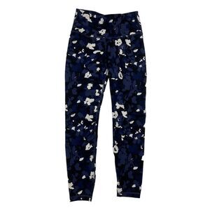 Old Navy Active CORE Go-Dry Elevate High Rise 7/8 Legging Blue Floral Size Small